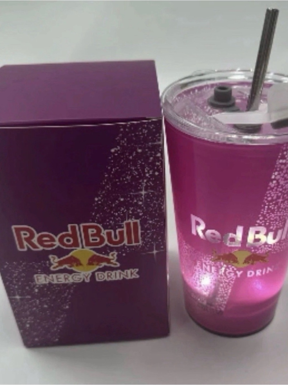 Red Bull Branded Party Light-Up Cups - Assorted Neon Colors